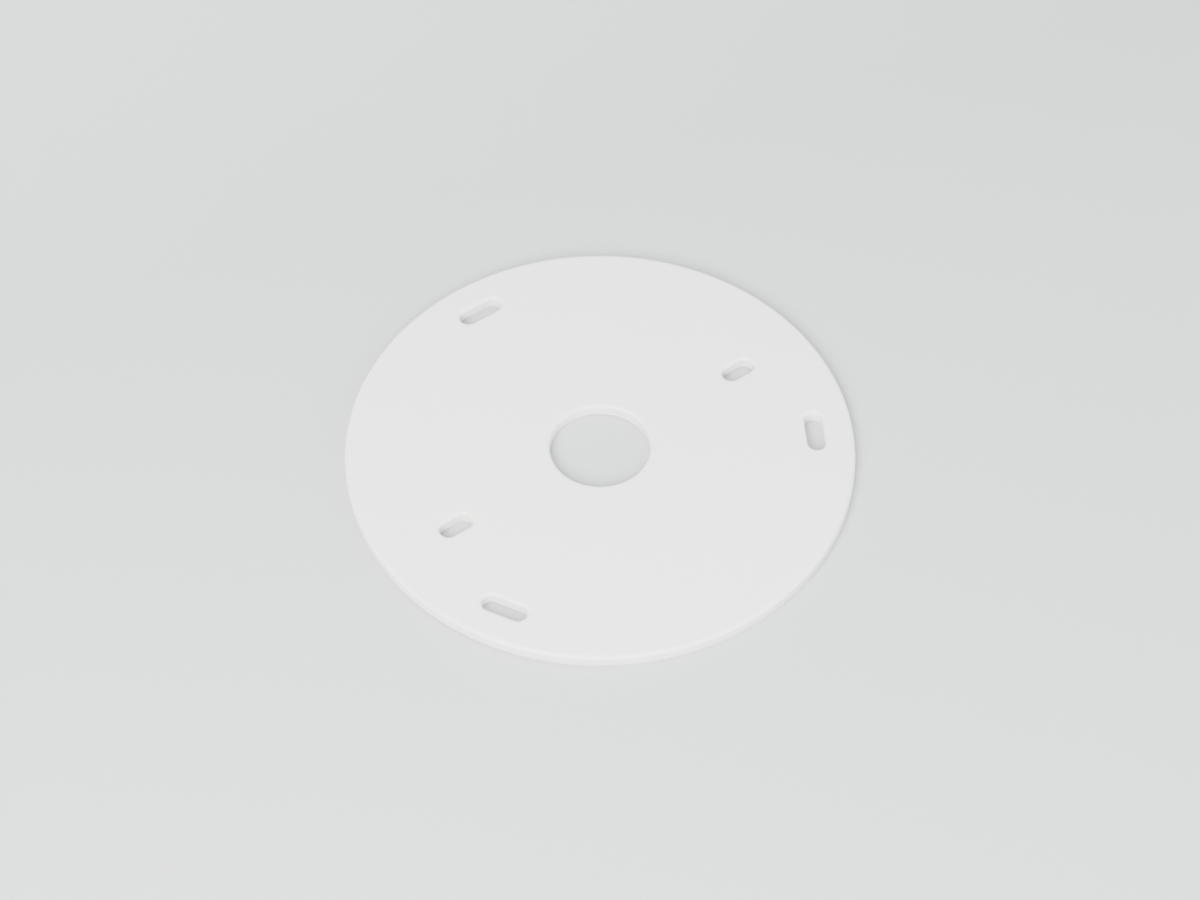 CAD render of Round-to-Octagon Adapter Plate