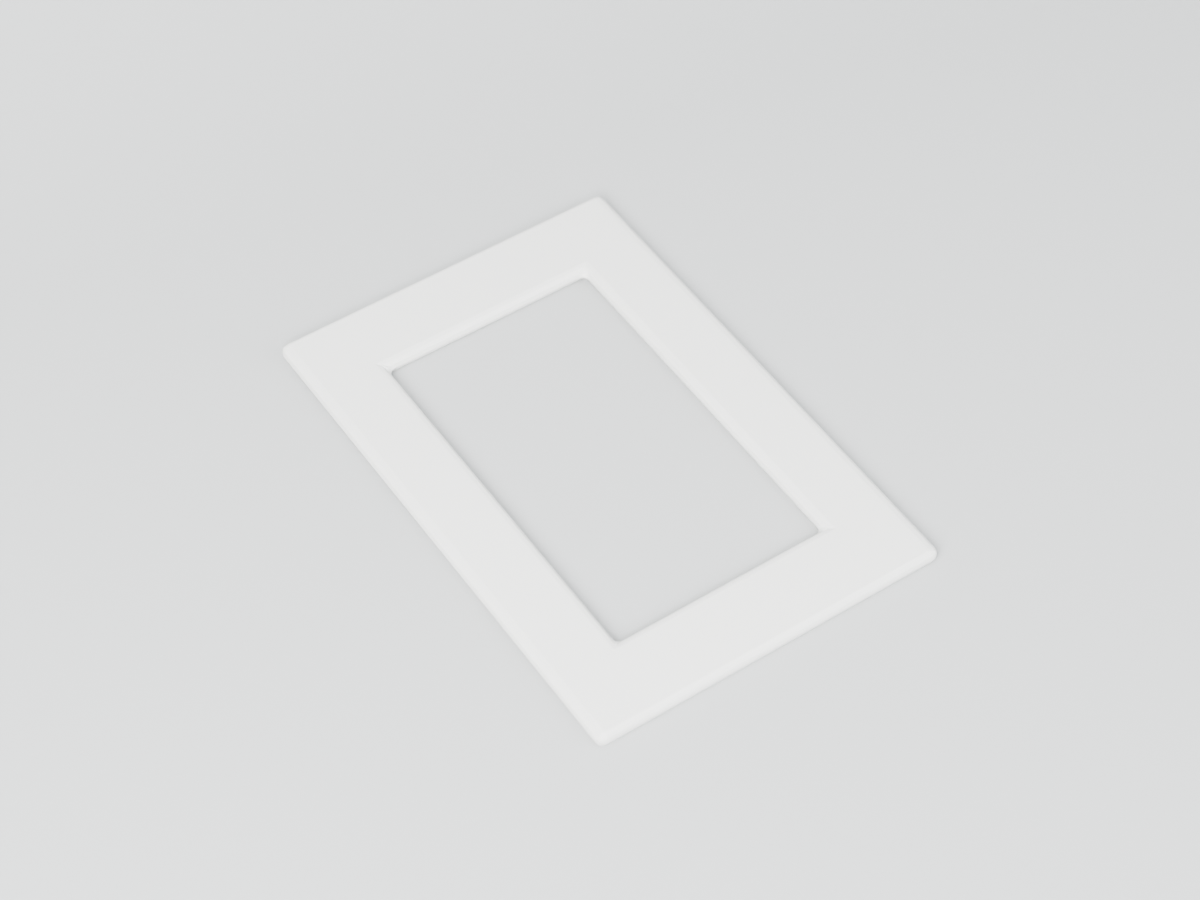 CAD render of Low-Voltage Retrofit Trim Plate