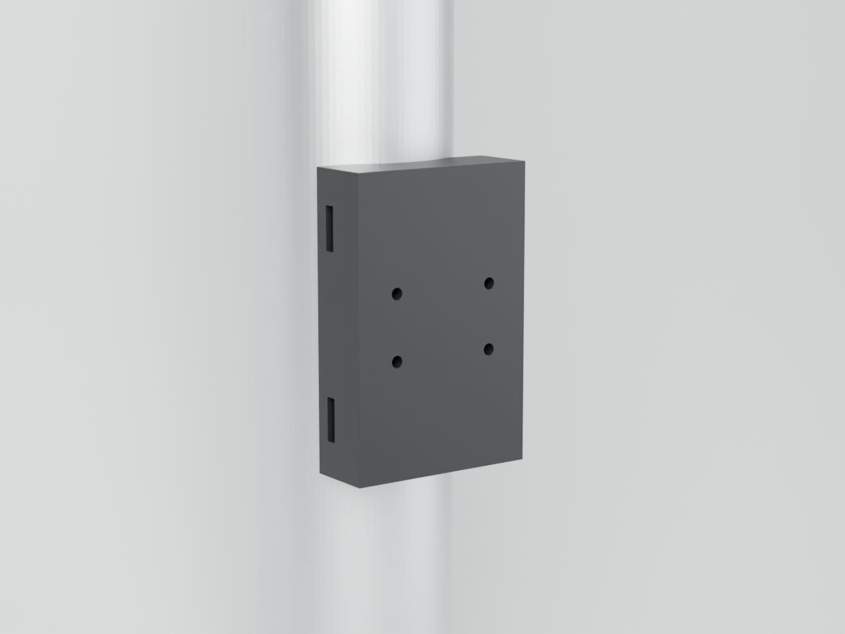 CAD render of Pole-Mount Adapter