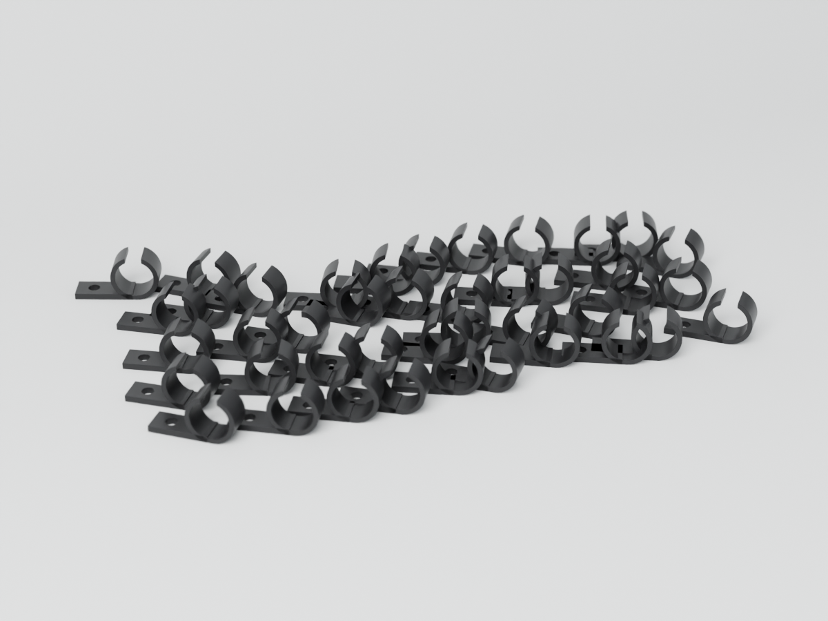 CAD render of Patch-Cord Routing Clips, 100-Pack