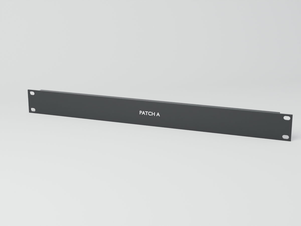 CAD render of 1U Blank Infill Panel
