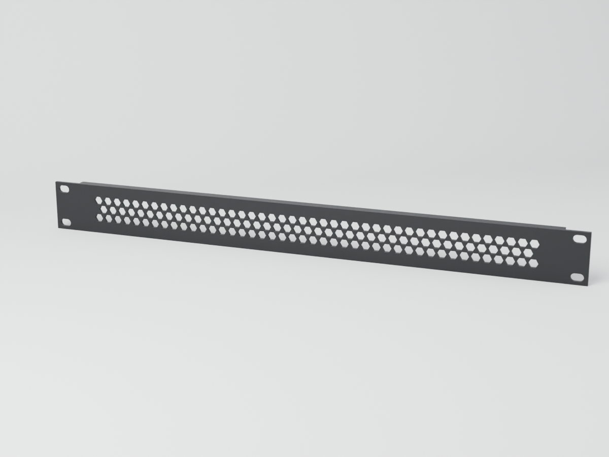 CAD render of 1U Perforated Infill Panel