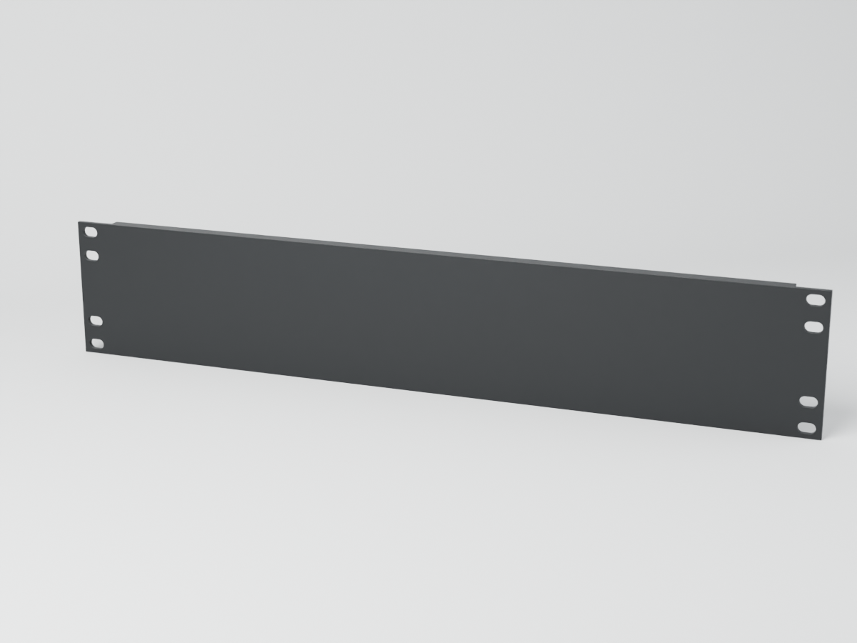 CAD render of 2U Blank Infill Panel